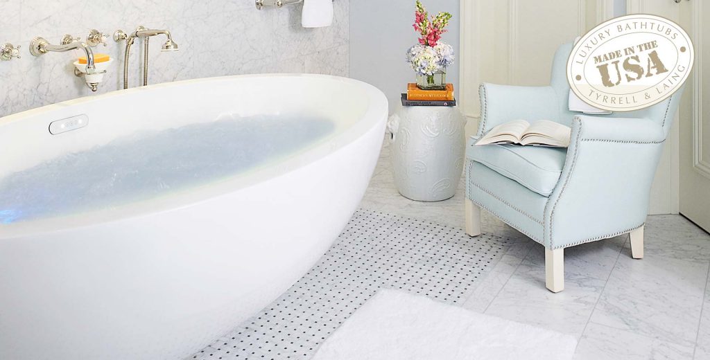 Luxury freestanding jetted bathtubs Home spa experience Made in U.S.A.