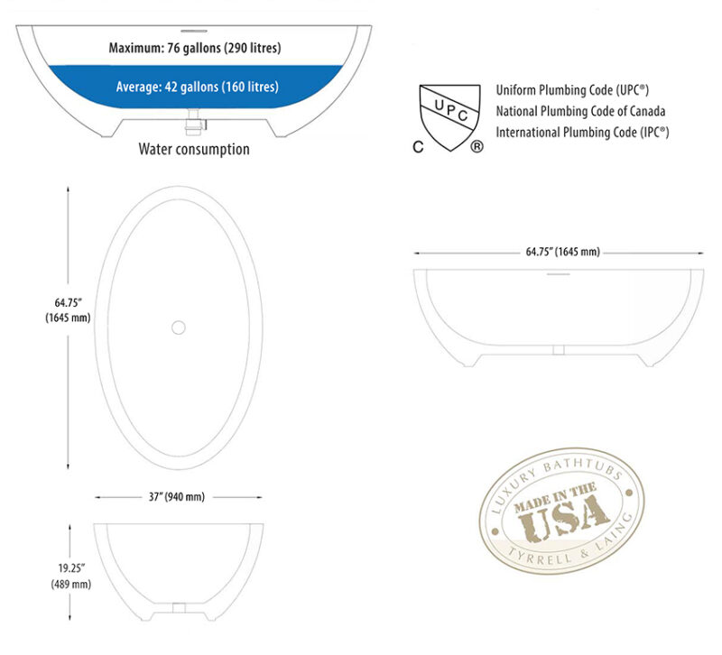 Neptune freestanding tub specification