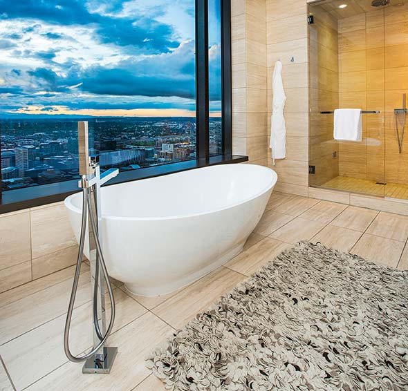 Slipper tub at the Four Seasons Hotel in Denver