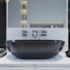 matte black freestanding basin