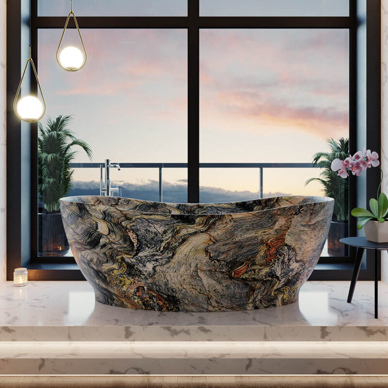 luxury stone resin bathtub
