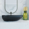 matte black freestanding basin