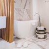 small freestanding soaker tub