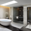 large soaker tub for two