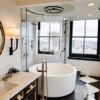 luxury round soaker tub
