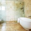 small freestanding soaker tub