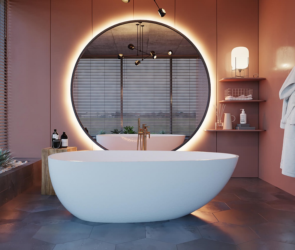 athena small freestanding stone bathtub