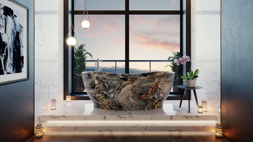 onyx freestanding luxury soaker bathtub