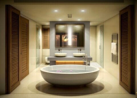 double ended freestanding bathtub