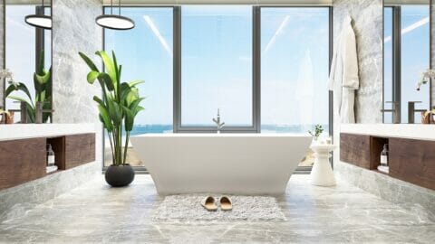 modern freestanding bathtub
