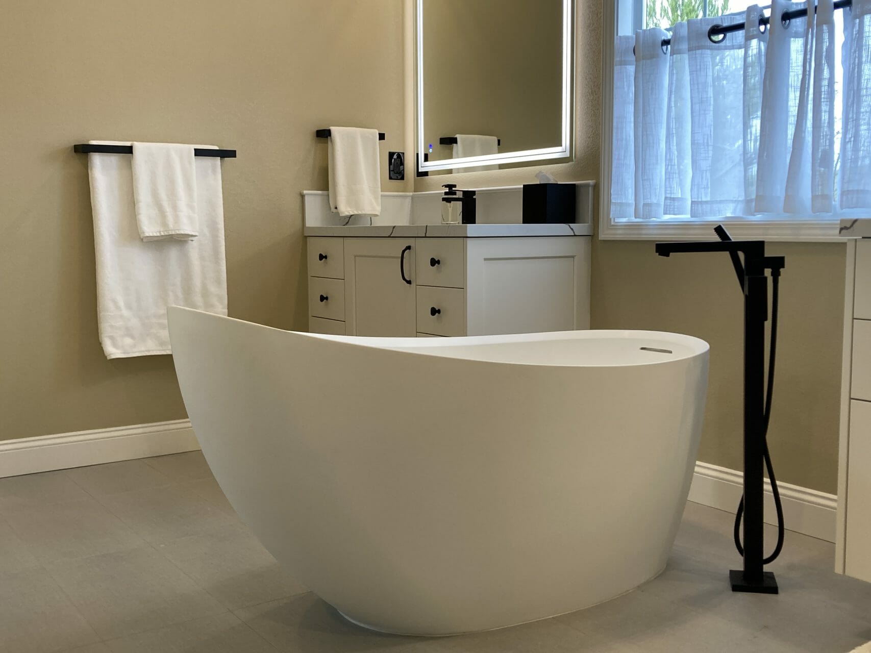58" Alcove Freestanding Bathtub Best Bathtub for Small Bathroom