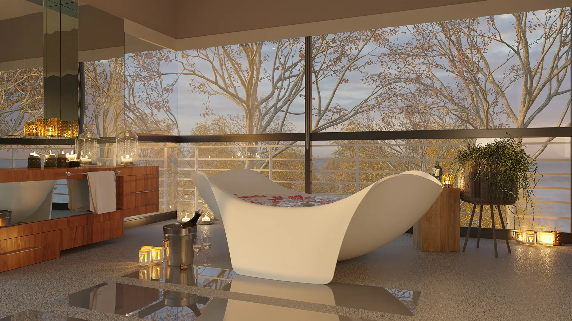 most romantic bathtub