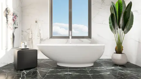 stone resin freestanding bathtub